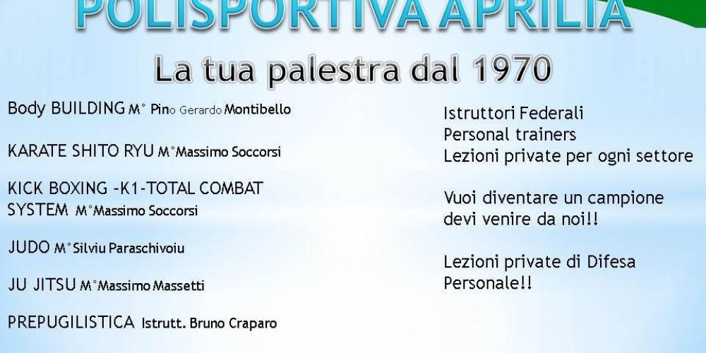 Copertina di Polisportiva Aprilia, club presente tra le palestre ed i centri sportivi associati a Speffy